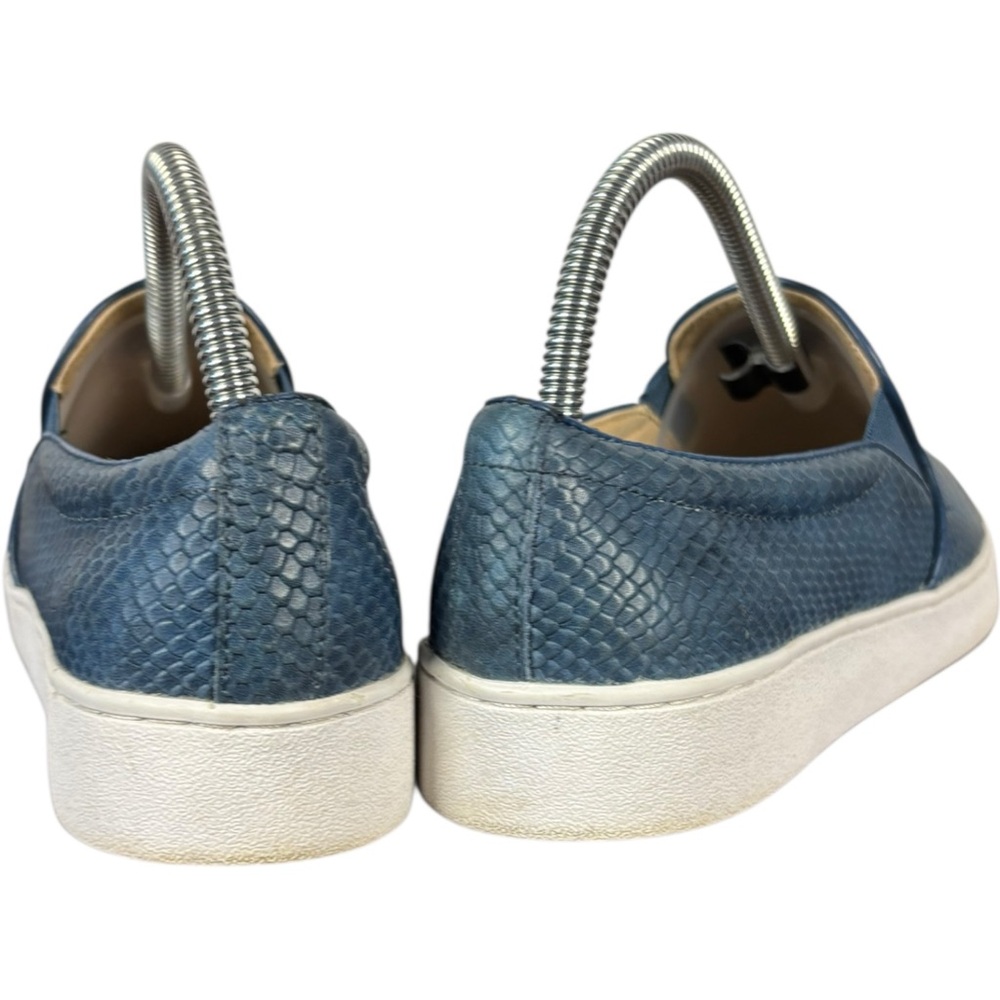 Vionic Midi Blue Leather Snake Print Slip On Sneakers 7.5 - Picture 4 of 13